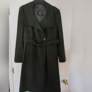 GUESS Women's Dark Green Coat